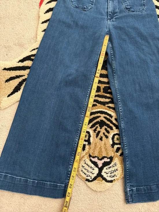 Anthropologie The Colette Crop High-Rise Wide-Leg Jeans by Maeve Size 28 - Picture 3 of 6